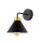 Wandlampe Schwarz Gold E27 Metall Loft Design