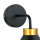 Wandlampe Schwarz Gold E27 Metall Loft Design