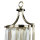 Art Déco Wandleuchte Kristall E14 H: 35 cm in Messing antik