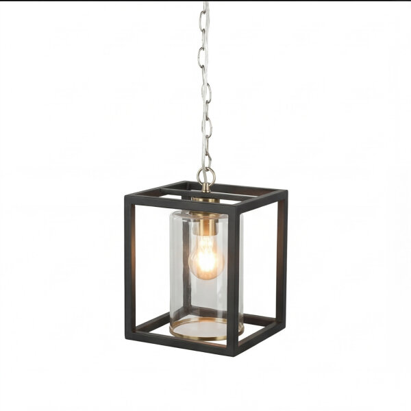 Hängelampe Schwarz Gold B: 20 cm Vintage Design E27