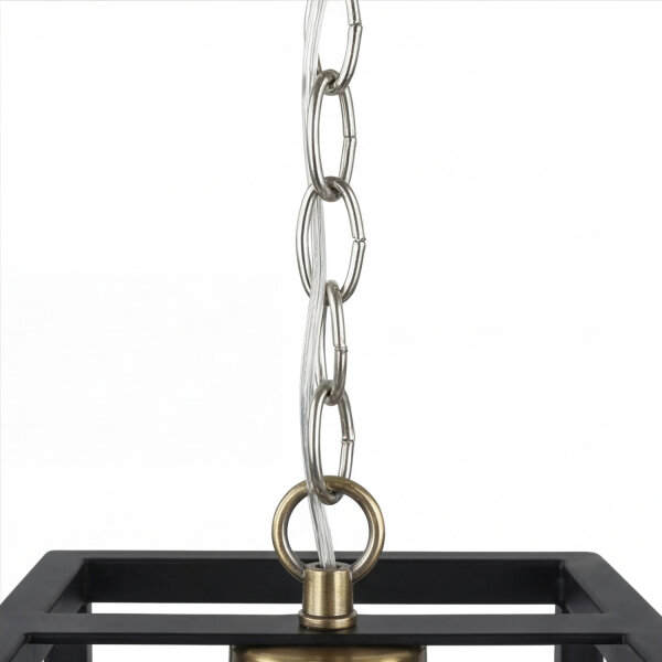 Hängelampe Schwarz Gold B: 20 cm Vintage Design E27