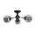 Deckenlampe Kugelschirm B: 48 cm Schwarz Rauchglas Metall