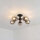 Deckenlampe Rauchglas Metall B: 60 cm Schwarz 5x E27