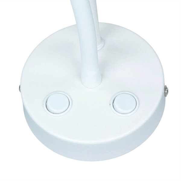 Wandlampe Weiß E27 mit Leselampe verstellbar GU10