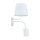 Wandlampe Weiß E27 mit Leselampe verstellbar GU10