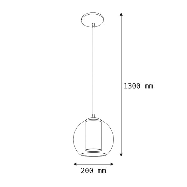 Elégante lampe à suspendre Bolsano Blanc Ø20cm
