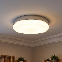 Deckenlampe rund D: 32 cm Glas Metall blendarm Chrom...
