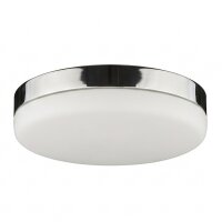 Deckenlampe rund D: 32 cm Glas Metall blendarm Chrom...