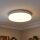 Deckenlampe rund D: 32 cm Glas Metall blendarm Chrom Weiß