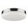 Deckenlampe rund D: 32 cm Glas Metall blendarm Chrom Weiß