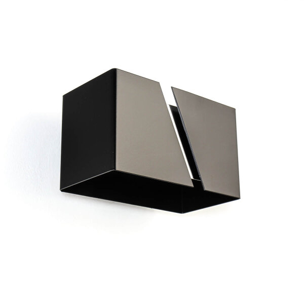 Up Down Wandleuchte Metall Design eckig Schwarz G9
