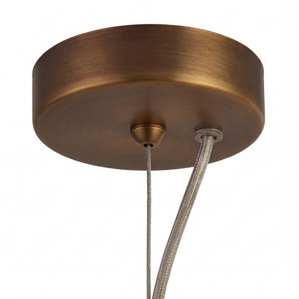 Pendelleuchte Rauchglas Metall Bronze G9 B:49 cm 9-flmg