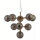 Pendelleuchte Rauchglas Metall Bronze G9 B:49 cm 9-flmg