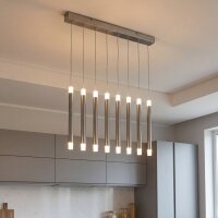 Pendelleuchte LED Nickel Metall 2700K Up Down L:99 cm