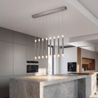 Pendelleuchte LED Nickel Metall 2700K Up Down L:99 cm