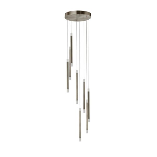 Pendelleuchte LED Nickel Metall 2700K Up Down Ø32 cm