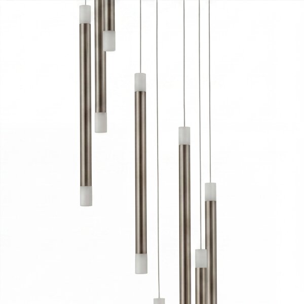 Pendelleuchte LED Nickel Metall 2700K Up Down Ø32 cm