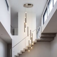 Pendelleuchte LED Nickel Metall 2700K Up Down Ø32 cm