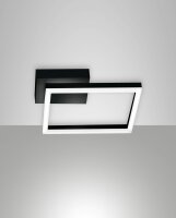 LED Deckenleuchte Aluminium 3000K Schwarz B:30 cm