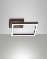 LED Deckenleuchte Aluminium 3000K H:5,5 cm Rostbraun