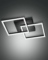 LED Deckenleuchte Aluminium 3000K Schwarz B:45 cm