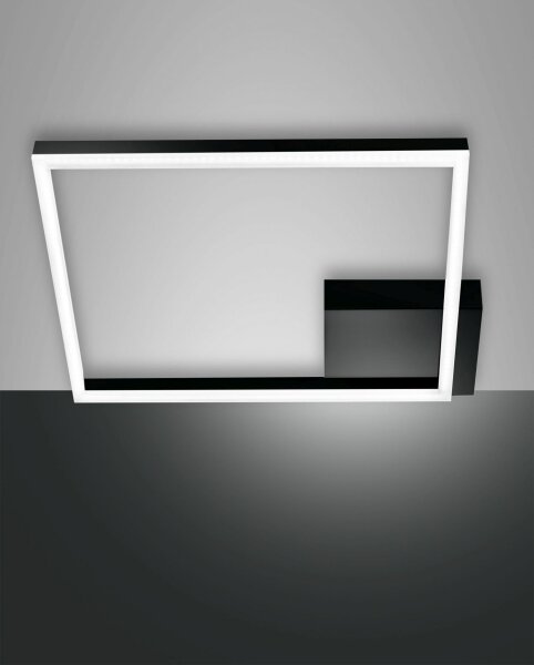 LED Deckenleuchte Schwarz 3000K Aluminium B:45 cm