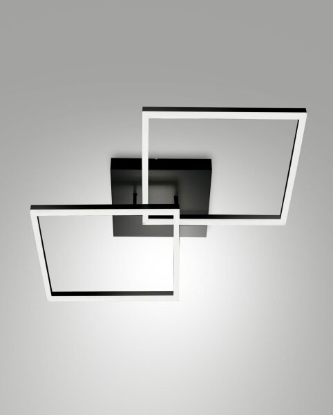 LED Deckenleuchte Aluminium 3000K Schwarz H:11 cm