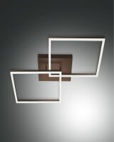 LED Deckenleuchte Aluminium 3000K B:65 cm Rostbraun