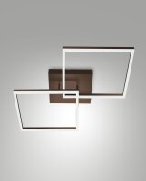 LED Deckenleuchte Aluminium 3000K Rostbraun B:65 cm