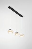 LED Hängelampe Cognac 2700/3000/4000K Schwarz Glas