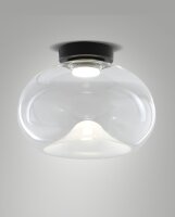 LED Deckenleuchte Glas 2700/3000/4000K Schwarz L:33 cm