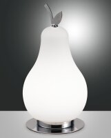 LED Tischleuchte Chrom 3000K Glas Weiß 23 cm blendarm