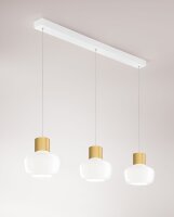 LED Hängelampe Glas Metall 3000K Weiß L:92 cm...