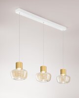 LED Pendelleuchte Cognac 3000K Glas Weiß dimmbar