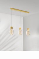 LED Hängelampe Glas Metall 3000K L:92 cm dekorativ