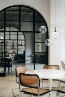 LED Pendelleuchte Glas 2700/3000/4000K Schwarz &Oslash;35 cm