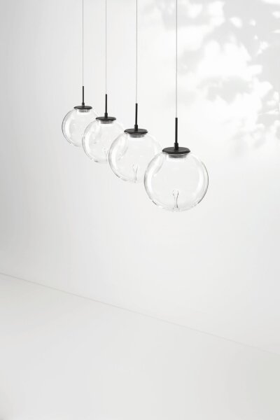 LED Hängelampe Glas 2700/3000/4000K Schwarz L:87 cm