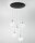 LED Pendelleuchte Glas 2700/3000/4000K Schwarz L:50 cm