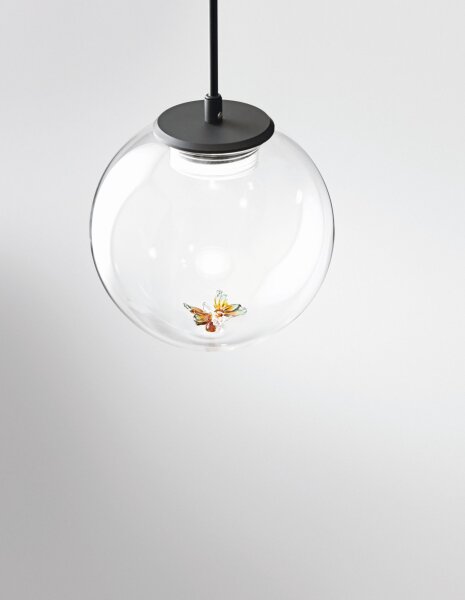 LED Hängelampe Glas 2700/3000/4000K Schwarz L:50 cm