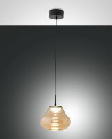 LED Hängelampe Bernstein 2700/3000/4000K Glas Schwarz