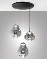 LED Hängelampe Rauchglas 2700/3000/4000K Schwarz