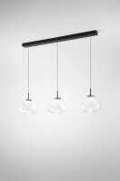 LED Hängelampe Glas 2700/3000/4000K Schwarz L:105 cm