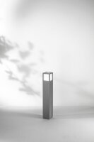 Leuchte Aluminium IP54 Weiß Dunkelgrau blendarm E27