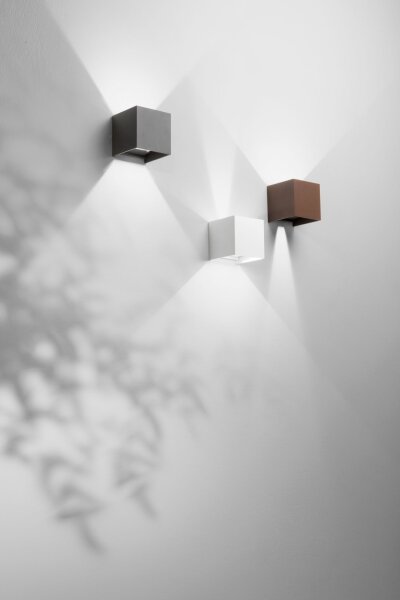 LED Wandleuchte Glas IP54 Up Down 3000K Aluminium