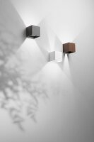 LED Wandleuchte Glas Up Down IP54 3000K Aluminium