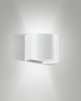 LED Wandleuchte Aluminium IP54 Up Down 3000K Glas Weiß