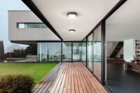 LED Deckenleuchte Aluminium IP65 3000K Weiß Dunkelgrau