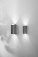 LED Wandleuchte Aluminium IP65 Up Down 3000K Glas