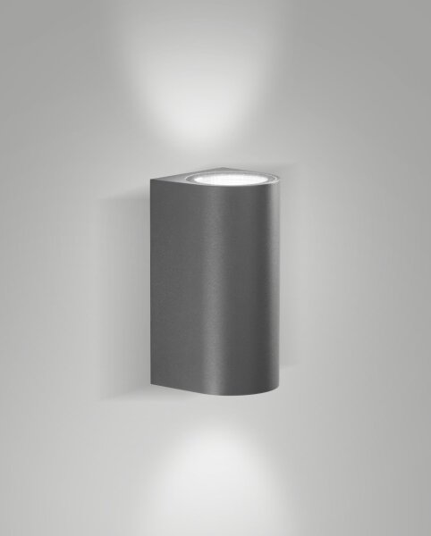 LED Wandleuchte Aluminium Up Down IP65 3000K Glas