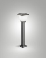 Leuchte Aluminium IP65 E27 Weiß H:60 cm Dunkelgrau